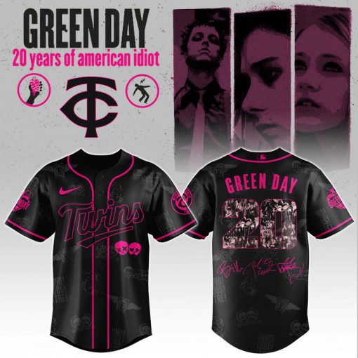 Minnesota Twins x Green Day 20th Anniversary Jersey 2025 Editions Limited