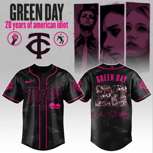 Minnesota Twins x Green Day 20th Anniversary Jersey 2025 Editions Limited