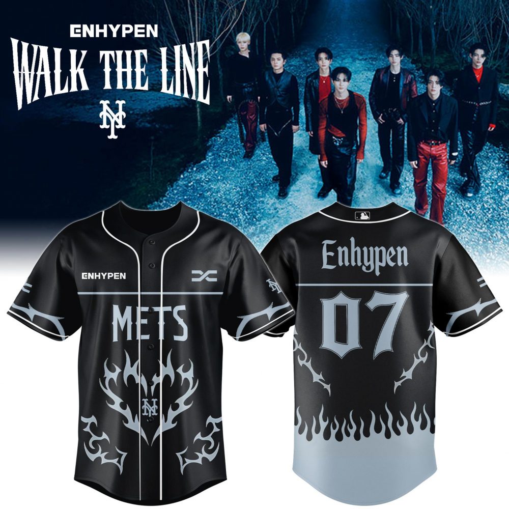 NY Mets x Enhypen Walk The Line Tour 2025 Jersey Editions Limited