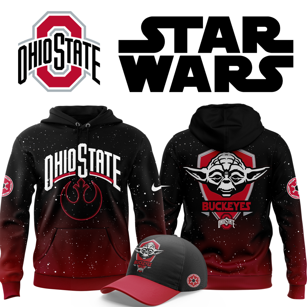 Ohio State Buckeyes 2025 Star Wars Yoda Hoodie