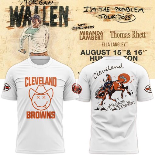 Cleveland Browns x Morgan Wallen Tour T-shirt (White)