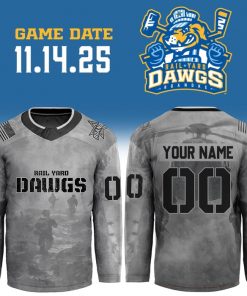 Limited Edition Roanoke Rail Yard Dawgs x Military Night Jersey 2025