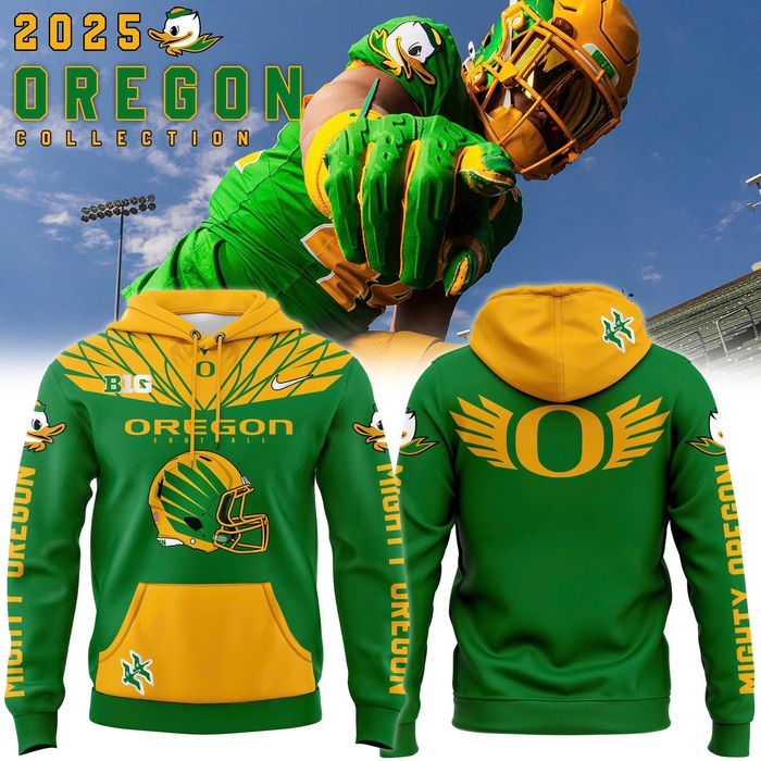 Men's Nike Green/yellow Oregon Ducks Football 2025 Hoodie Men's Nike Green/yellow Oregon Ducks Football 2025 Hoodie