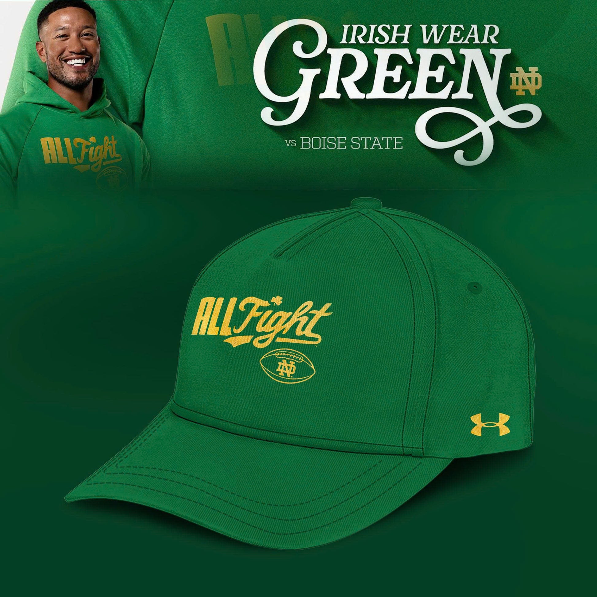 Kelly Green Notre Dame Fighting Irish All Fight Limited Edition Hoodie Kelly Green Notre Dame Fighting Irish All Fight Limited Edition Hoodie
