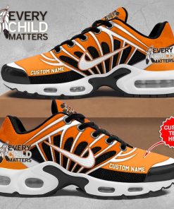 Every Child Matters Custom Sneakers – Orange Black Running Shoes with Personalized Name