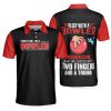 Red White Camouflage Golf Golfer Silhouette Camo Polo Shirt