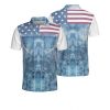 Camouflage Shark Pattern Camo Military Polo Shirt