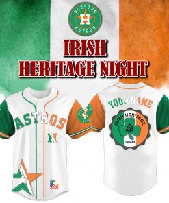 Houston Astros x Irish American Heritage Night-3D Baseball Jersey