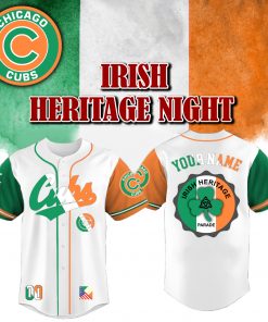 Chicago Cubs x Irish American Heritage Night 2025-3D Baseball Jersey