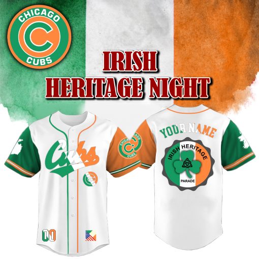 Chicago Cubs x Irish American Heritage Night 2025-3D Baseball Jersey