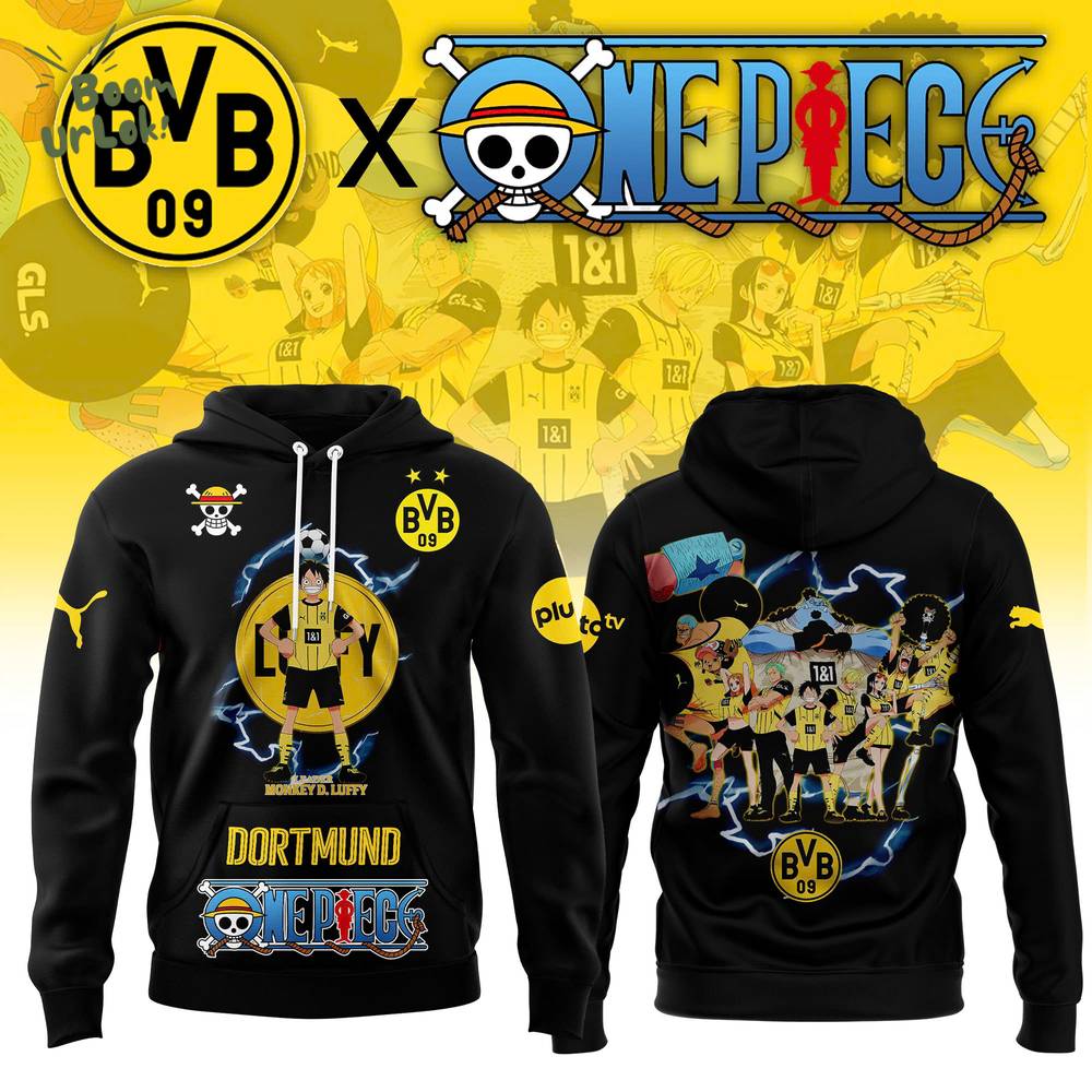 Borussia Dortmund x One Piece Limited Pullover Hoodie (Luffy ver) Borussia Dortmund x One Piece Limited Pullover Hoodie (Luffy ver)