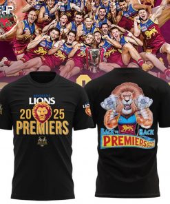 Brisbane Lions ”Back to Back” AFL 2025 Champions T-Shirt