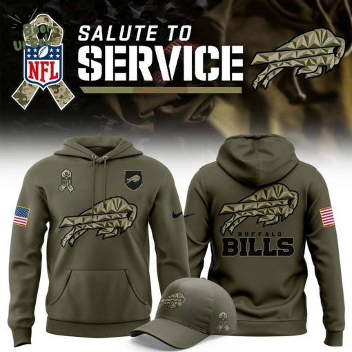 Buffalo Bills Olive 2025 Salute to Service Sideline Standard Issue Hoodie