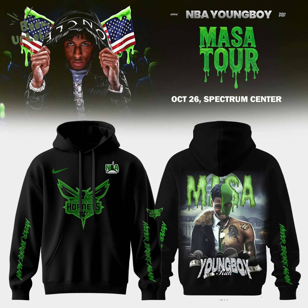 Charlotte Hornets X NBA Young Boy: MASA Tour Merch Charlotte Hornets X NBA Young Boy: MASA Tour Merch