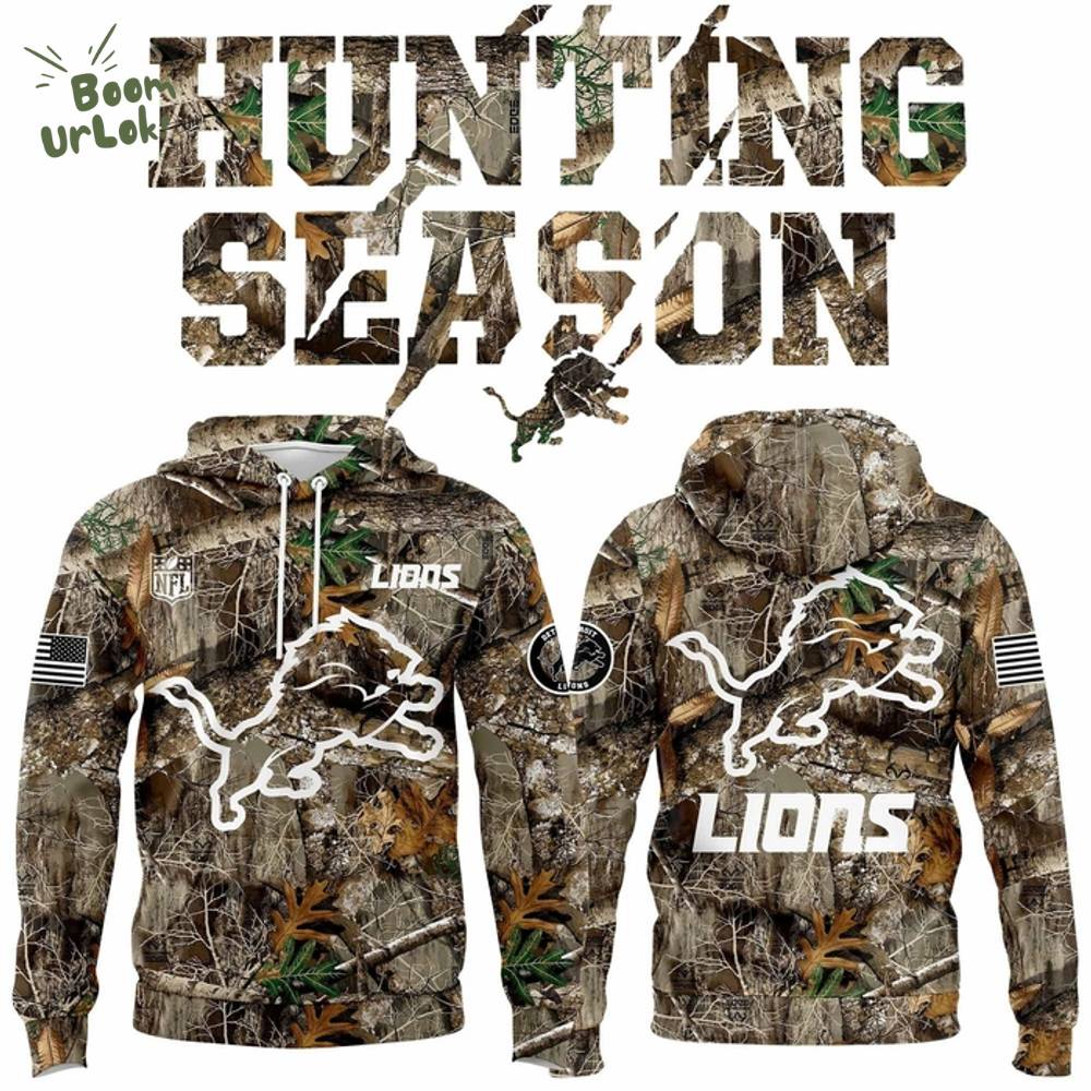 Detroit Lions 2025 Hunting Season camo hoodie Detroit Lions 2025 Hunting Season camo hoodie