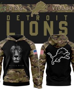 Detroit Lions 2025 VILLAIN Camo hoodie