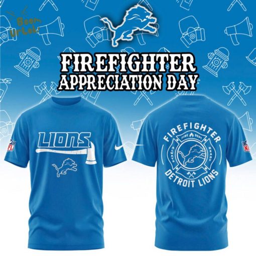 Detroit Lions Firefighter Appreciation Day Tshirt