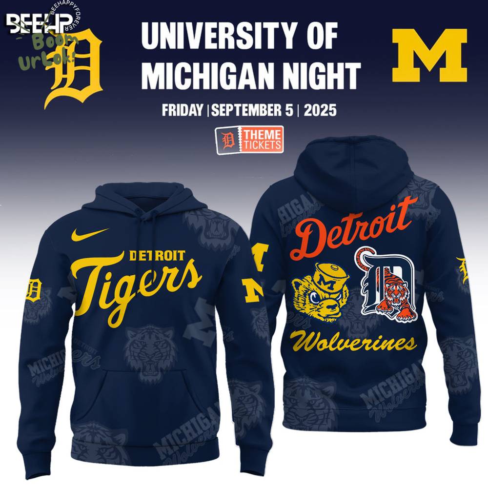 Detroit Tigers x Michigan Wolverines Night Game 2025 Limited Edition Hoodie Detroit Tigers x Michigan Wolverines Night Game 2025 Limited Edition Hoodie