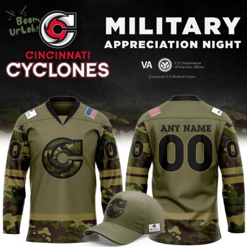 Limited Edition Cincinnati Cyclones Military Day 2025 Jersey
