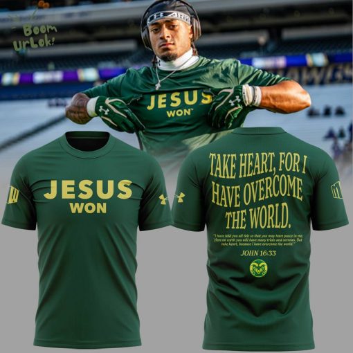 Limited Edition Colorado Football x JESUS WON 2025 Green Shirt