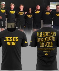 Limited Edition Hawkeye Football x JESUS WON 2025 Shirt