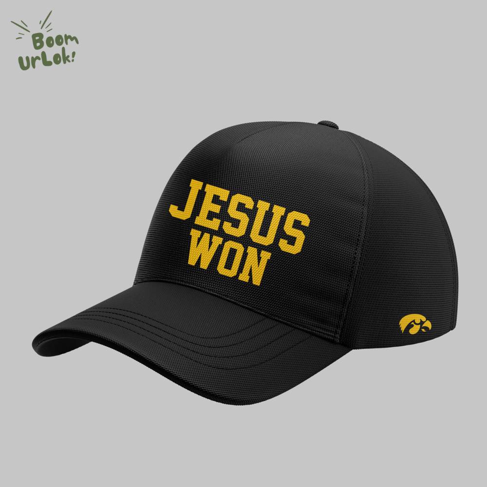 Limited Edition Hawkeye Football x JESUS WON 2025 Shirt Limited Edition Hawkeye Football x JESUS WON 2025 Shirt