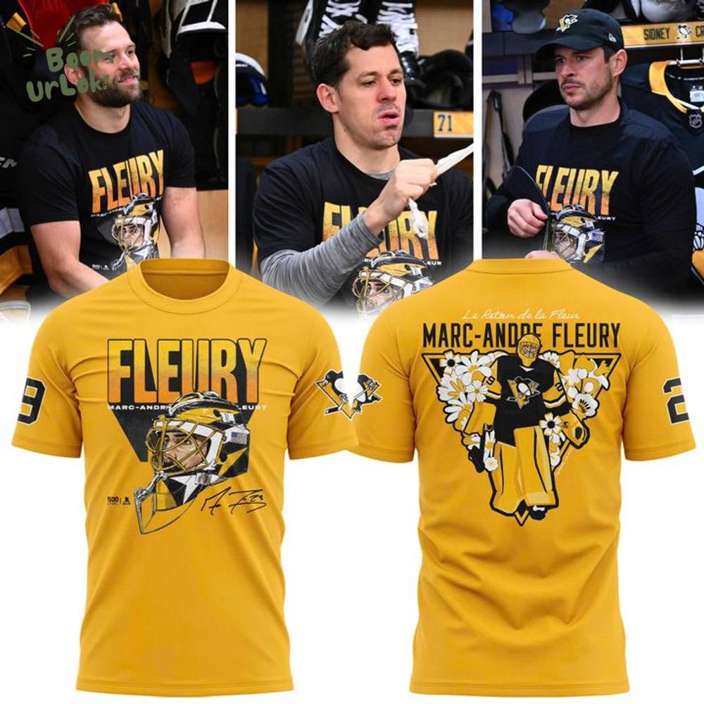 Limited edition Pittsburgh Penguins Yellow Marc-Andre Fleury T-shirt Limited edition Pittsburgh Penguins Yellow Marc-Andre Fleury T-shirt