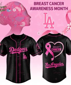 Los Angeles Dodgers x x Breast Cancer Awareness Month 2025 Black Jersey-3D Baseball Jersey