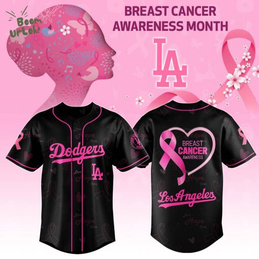 Los Angeles Dodgers x x Breast Cancer Awareness Month 2025 Black Jersey-3D Baseball Jersey