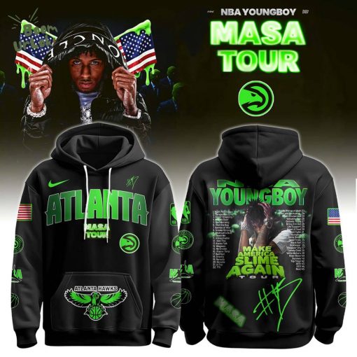 NBA Atlanta Hawks x Young Boy: MASA Tour Merch Limited Edition Hoodie 2025