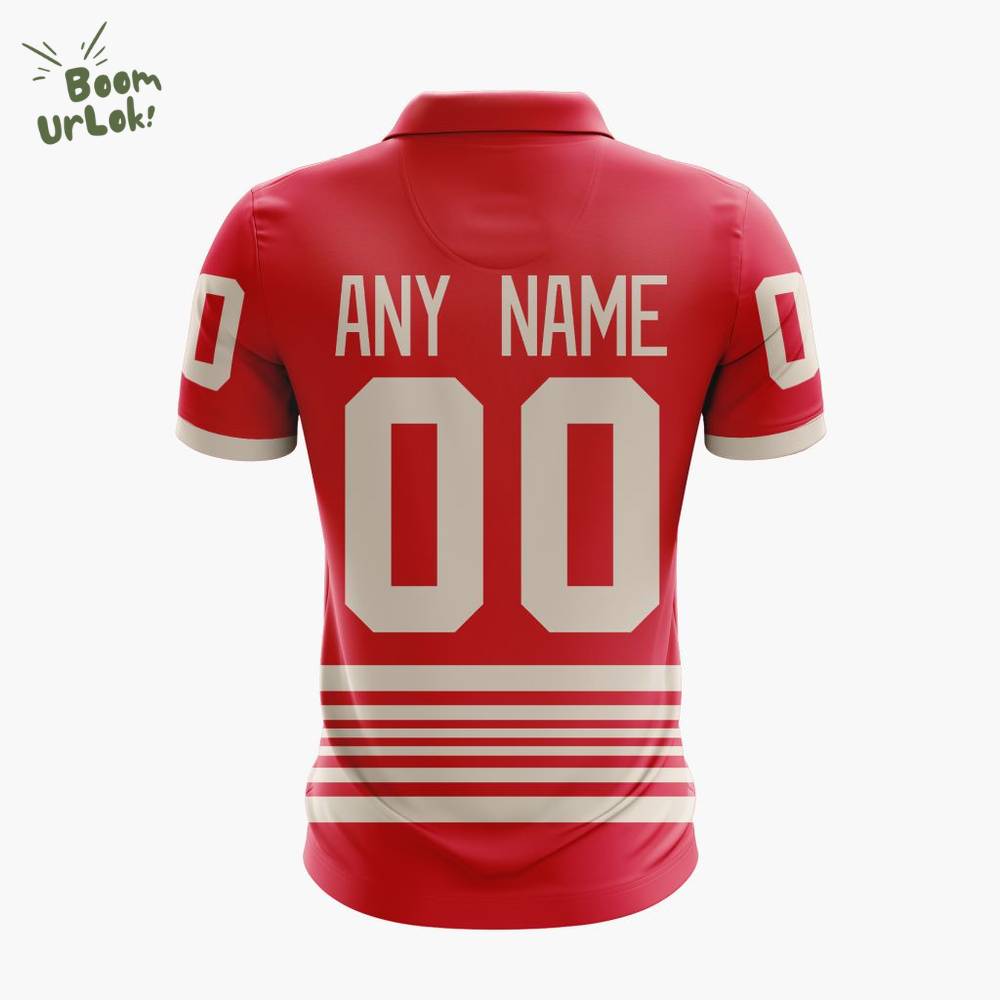 NHL Detroit Red Wings Personalized Centennial Polo Design NHL Detroit Red Wings Personalized Centennial Polo Design
