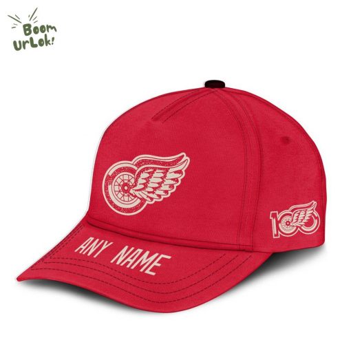 NHL Detroit Red Wings Personalized Name Centennial Classic Cap Design