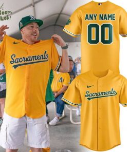 Oakland Athletics 2026 ‘Sacramento’ Gold Custom Jersey – Limited Edition