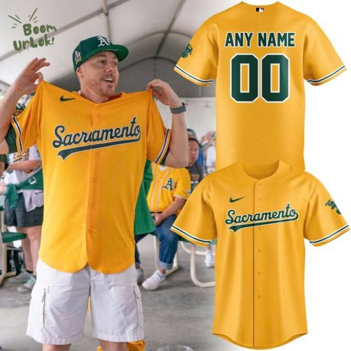 Oakland Athletics 2026 ‘Sacramento’ Gold Custom Jersey – Limited Edition