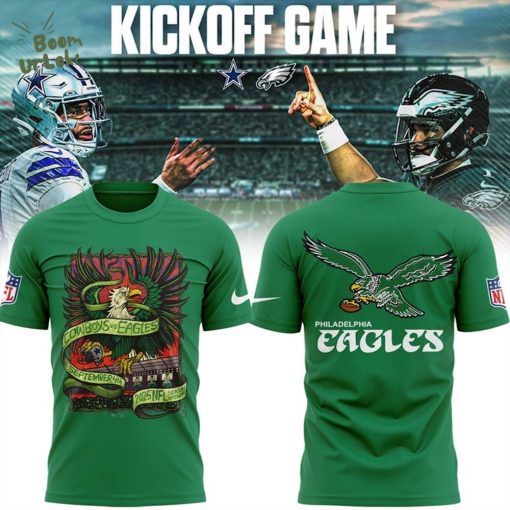 Philadelphia Eagles 2025 NFL Season Opener T-shirt (Green)