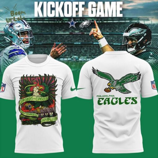 Philadelphia Eagles 2025 NFL Season Opener T-shirt (White)