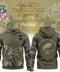 Philadelphia Eagles Nike Olive 2025 Salute to Service Sideline Standard Hoodie