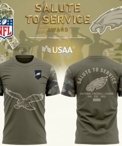 Philadelphia Eagles Nike Olive 2025 Salute to Service Sideline Standard Tshirt