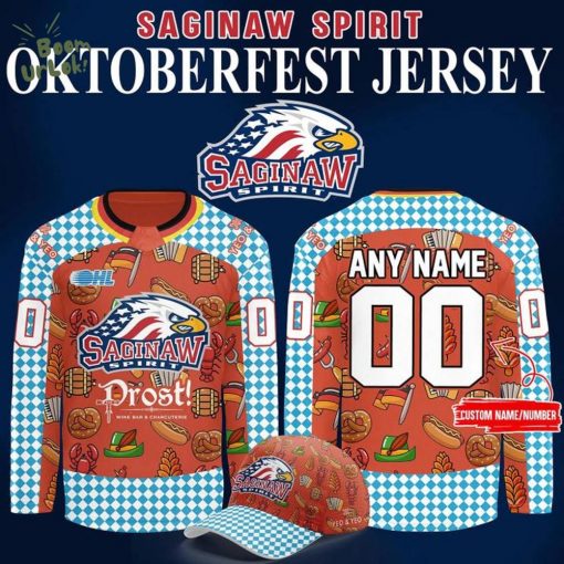Saginaw Spirit 2025 Oktoberfest Warmup Jerseys