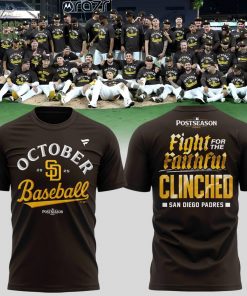 San Diego Padres Fight For The Faithful MLB Postseason October Baseball T-Shirt For Fans