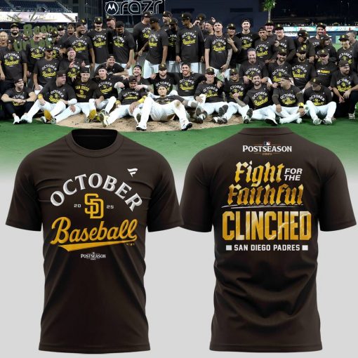 San Diego Padres Fight For The Faithful MLB Postseason October Baseball T-Shirt For Fans
