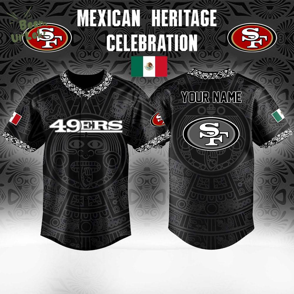 San Francisco 49ers x Mexican Heritage Celebration Jersey-3D Baseball Jersey San Francisco 49ers x Mexican Heritage Celebration Jersey-3D Baseball Jersey