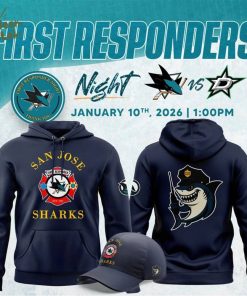 San Jose Sharks 2025 First Responders Night Hoodie (Navy)