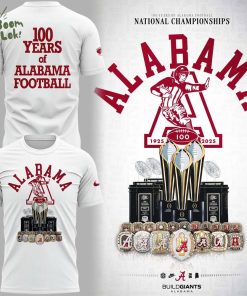 Special 100 Years of Alabama Football T-Shirt