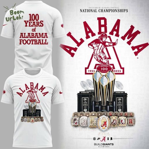 Special 100 Years of Alabama Football T-Shirt