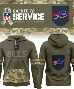 Special New 2025 Salute To Service Buffalo Bills Hoodie