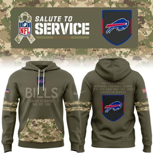 Special New 2025 Salute To Service Buffalo Bills Hoodie