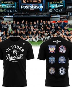 Special New October Baseball Old Patch Post Season 2025 Black T-Shirt