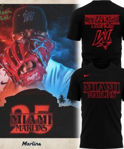 Special New Stranger Things Miami Marlins Logo T-Shirt