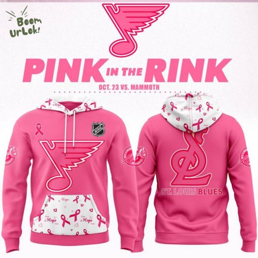 St. Louis Blues 2025 Pink in the Rink Night Hoodie